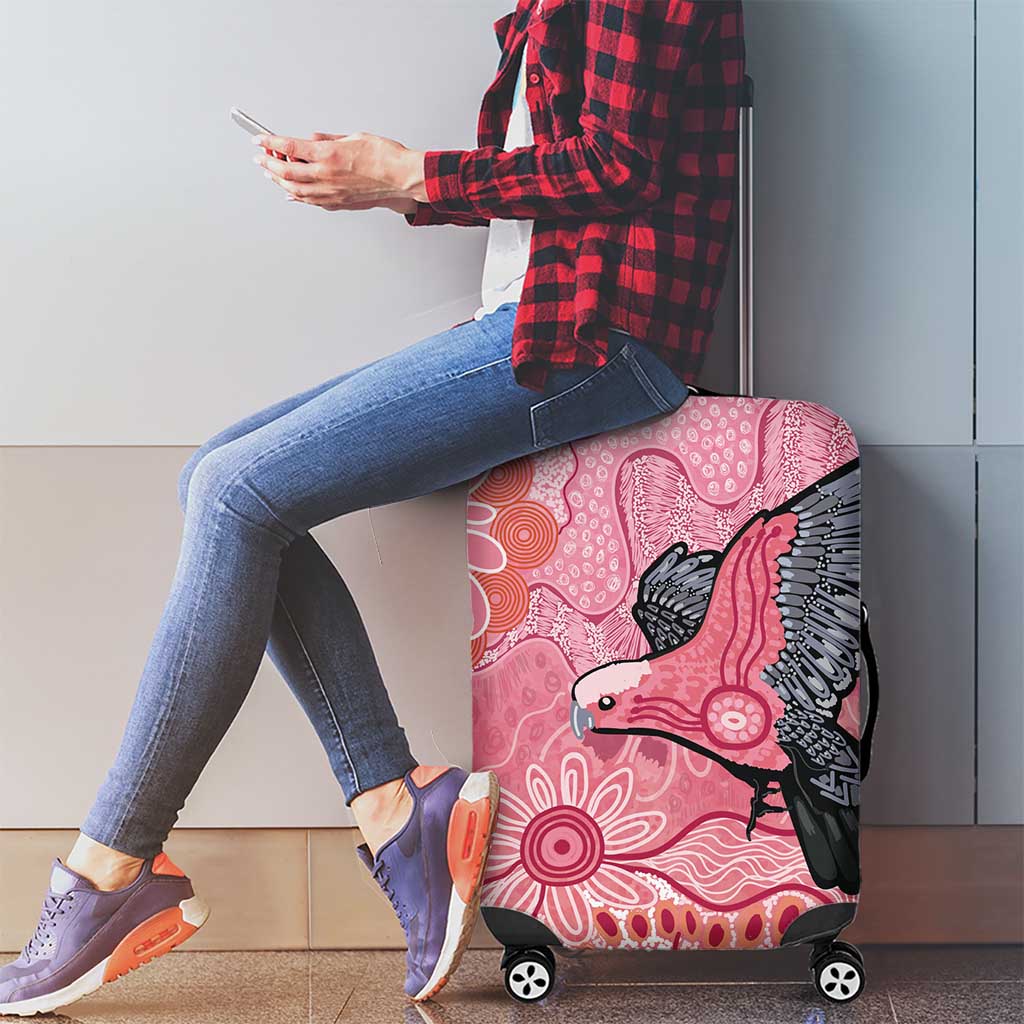 NAIDOC Week Aussie Indigenous Luggage Cover Aboriginal Galah Bird Contemporary Art