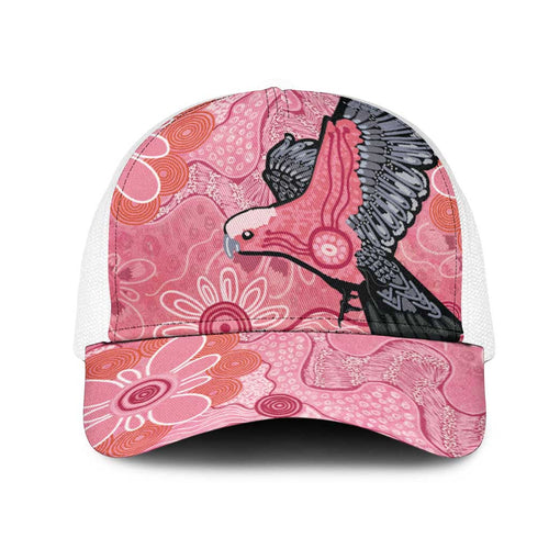 NAIDOC Week Aussie Indigenous Mesh Trucker Cap Aboriginal Galah Bird Contemporary Art