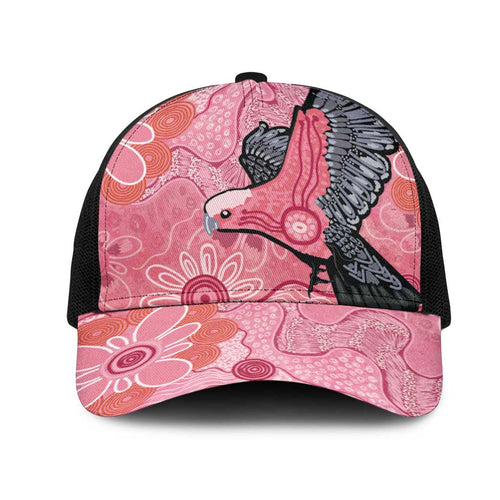 NAIDOC Week Aussie Indigenous Mesh Trucker Cap Aboriginal Galah Bird Contemporary Art