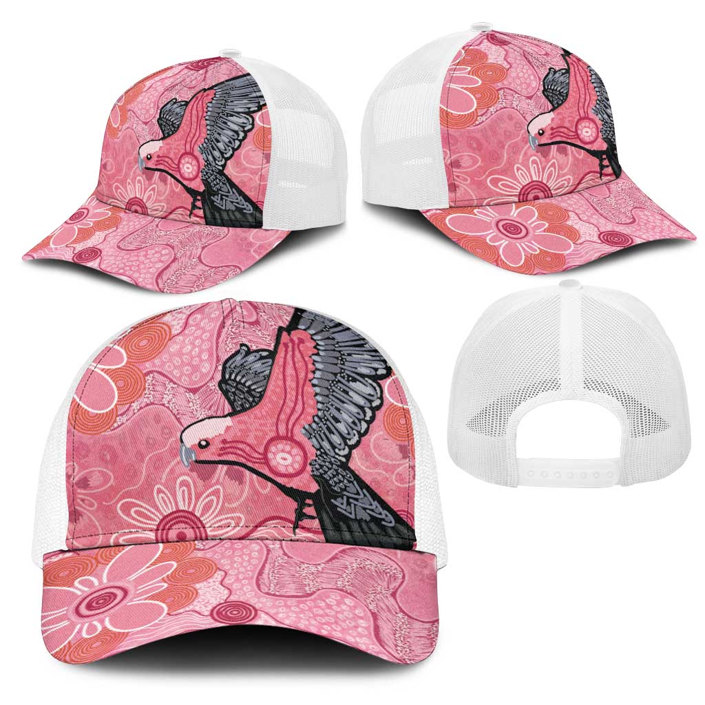 NAIDOC Week Aussie Indigenous Mesh Trucker Cap Aboriginal Galah Bird Contemporary Art