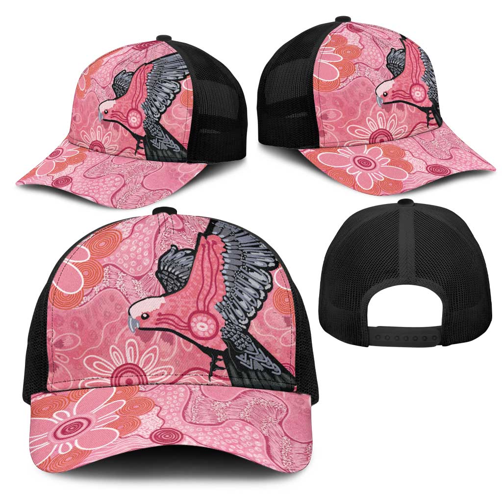 NAIDOC Week Aussie Indigenous Mesh Trucker Cap Aboriginal Galah Bird Contemporary Art