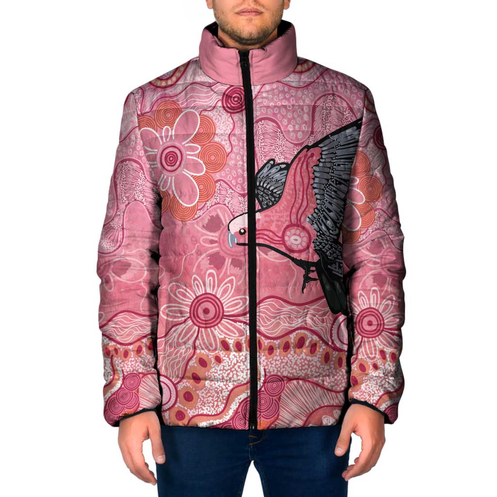 NAIDOC Week Aussie Indigenous Padded Jacket Aboriginal Galah Bird Contemporary Art