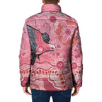 NAIDOC Week Aussie Indigenous Padded Jacket Aboriginal Galah Bird Contemporary Art