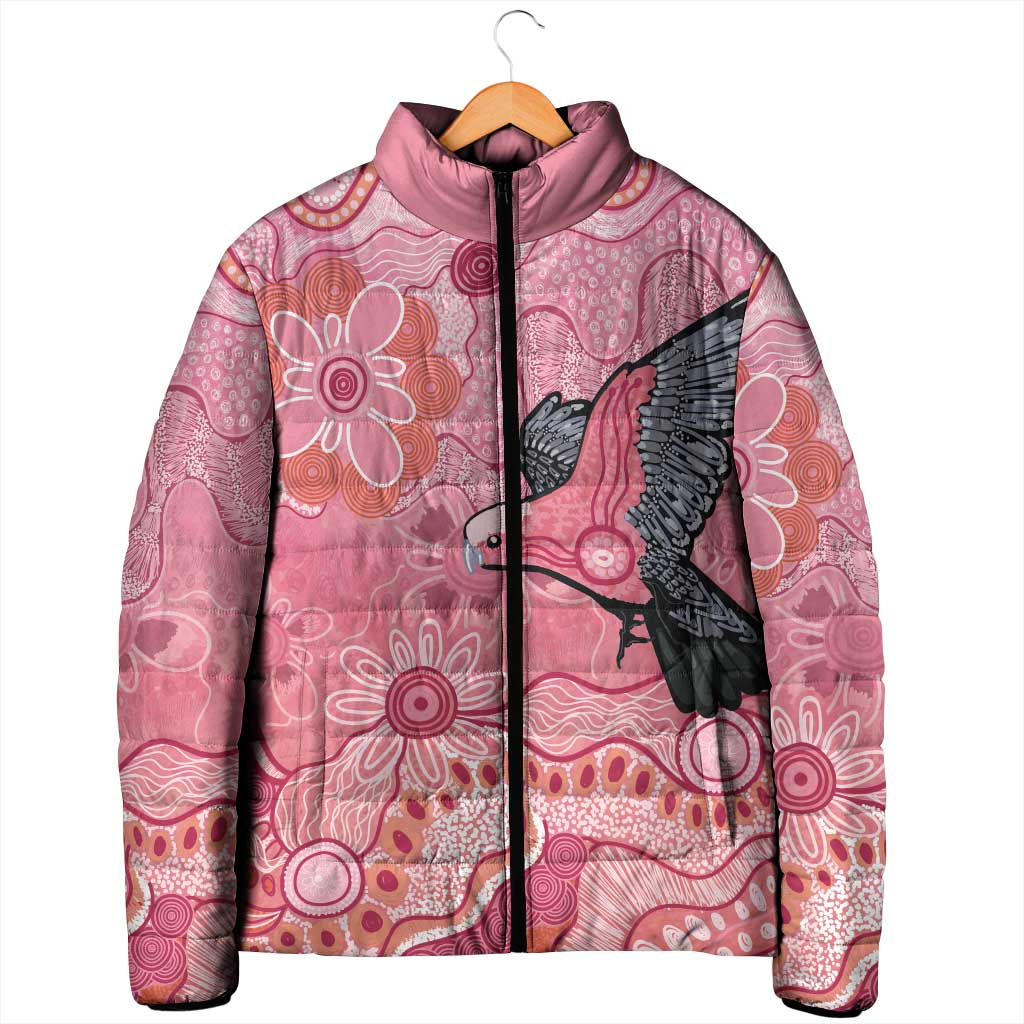 NAIDOC Week Aussie Indigenous Padded Jacket Aboriginal Galah Bird Contemporary Art