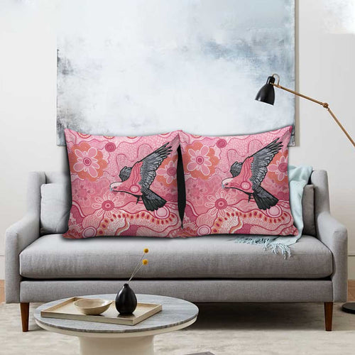NAIDOC Week Aussie Indigenous Pillow Cover Aboriginal Galah Bird Contemporary Art