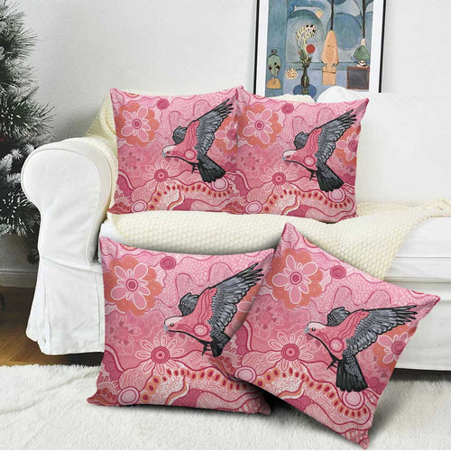 NAIDOC Week Aussie Indigenous Pillow Cover Aboriginal Galah Bird Contemporary Art