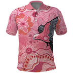 NAIDOC Week Aussie Indigenous Polo Shirt Aboriginal Galah Bird Contemporary Art