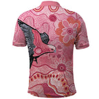 NAIDOC Week Aussie Indigenous Polo Shirt Aboriginal Galah Bird Contemporary Art