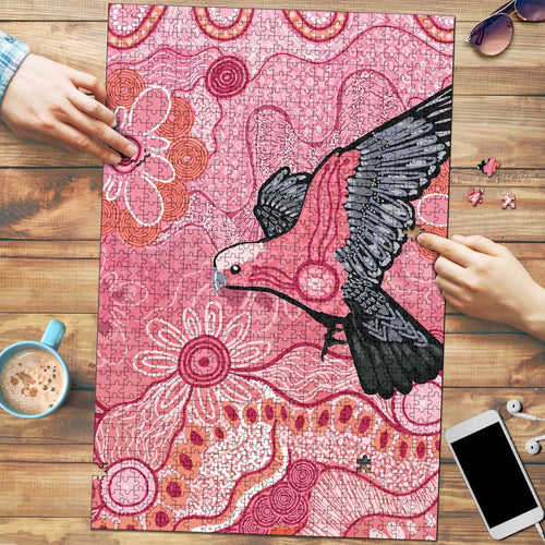 NAIDOC Week Aussie Indigenous Puzzle Aboriginal Galah Bird Contemporary Art