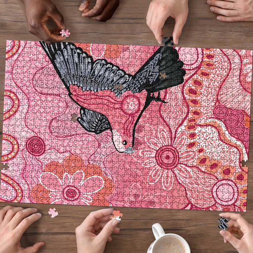 NAIDOC Week Aussie Indigenous Puzzle Aboriginal Galah Bird Contemporary Art