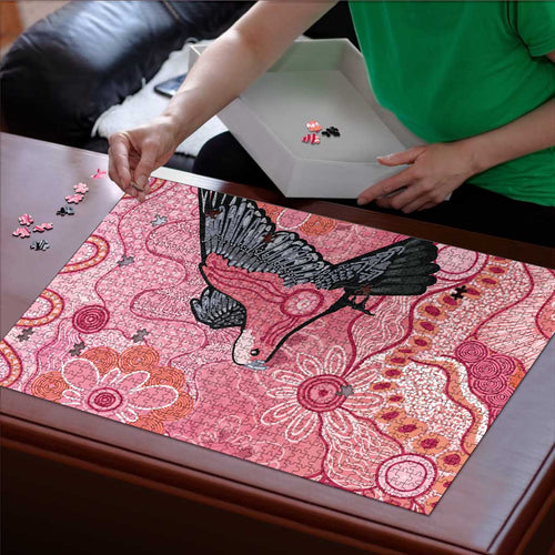 NAIDOC Week Aussie Indigenous Puzzle Aboriginal Galah Bird Contemporary Art