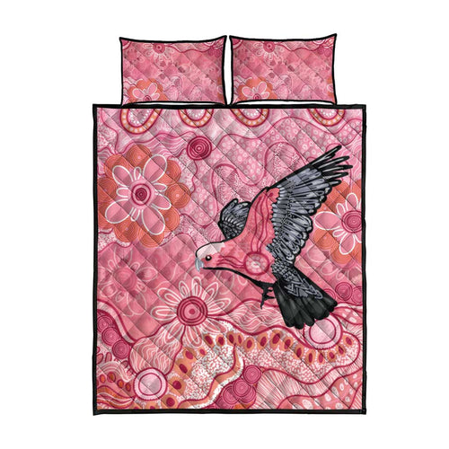 NAIDOC Week Aussie Indigenous Quilt Bed Set Aboriginal Galah Bird Contemporary Art