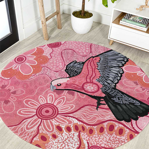 NAIDOC Week Aussie Indigenous Round Carpet Aboriginal Galah Bird Contemporary Art