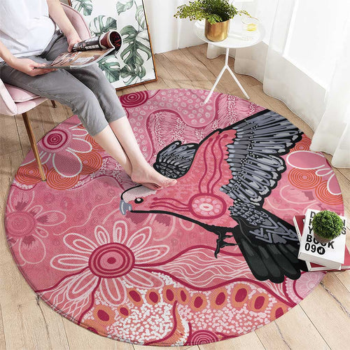 NAIDOC Week Aussie Indigenous Round Carpet Aboriginal Galah Bird Contemporary Art