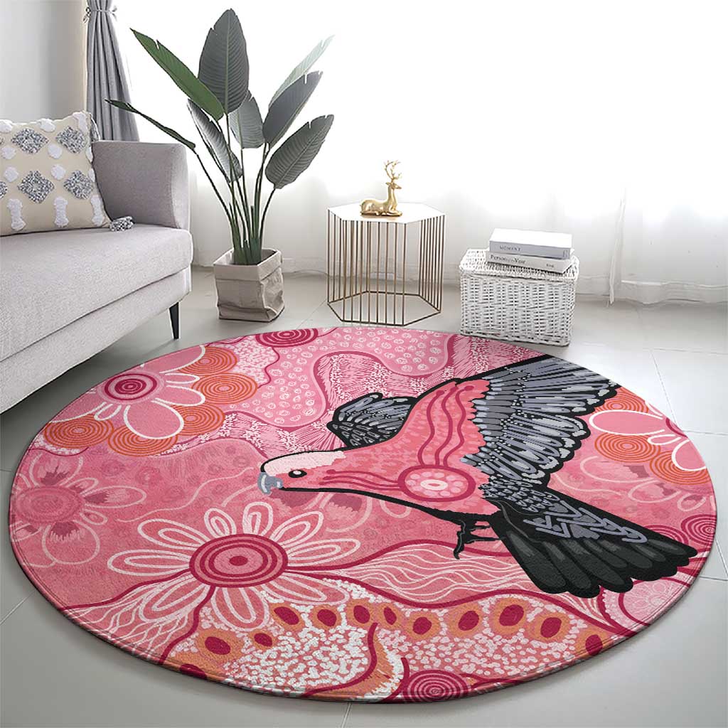 NAIDOC Week Aussie Indigenous Round Carpet Aboriginal Galah Bird Contemporary Art