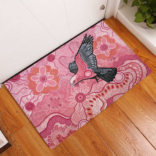 NAIDOC Week Aussie Indigenous Rubber Doormat Aboriginal Galah Bird Contemporary Art