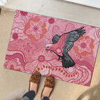 NAIDOC Week Aussie Indigenous Rubber Doormat Aboriginal Galah Bird Contemporary Art