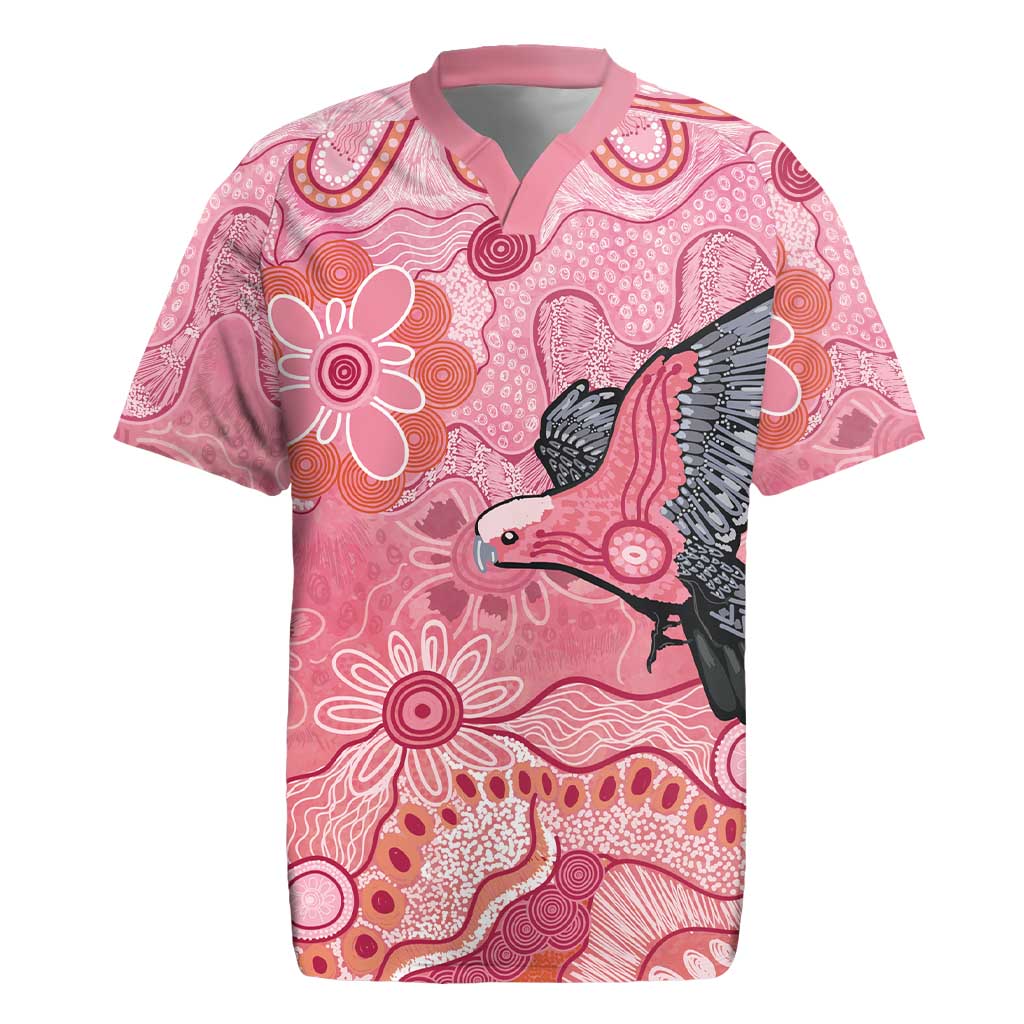 NAIDOC Week Aussie Indigenous Rugby Jersey Aboriginal Galah Bird Contemporary Art