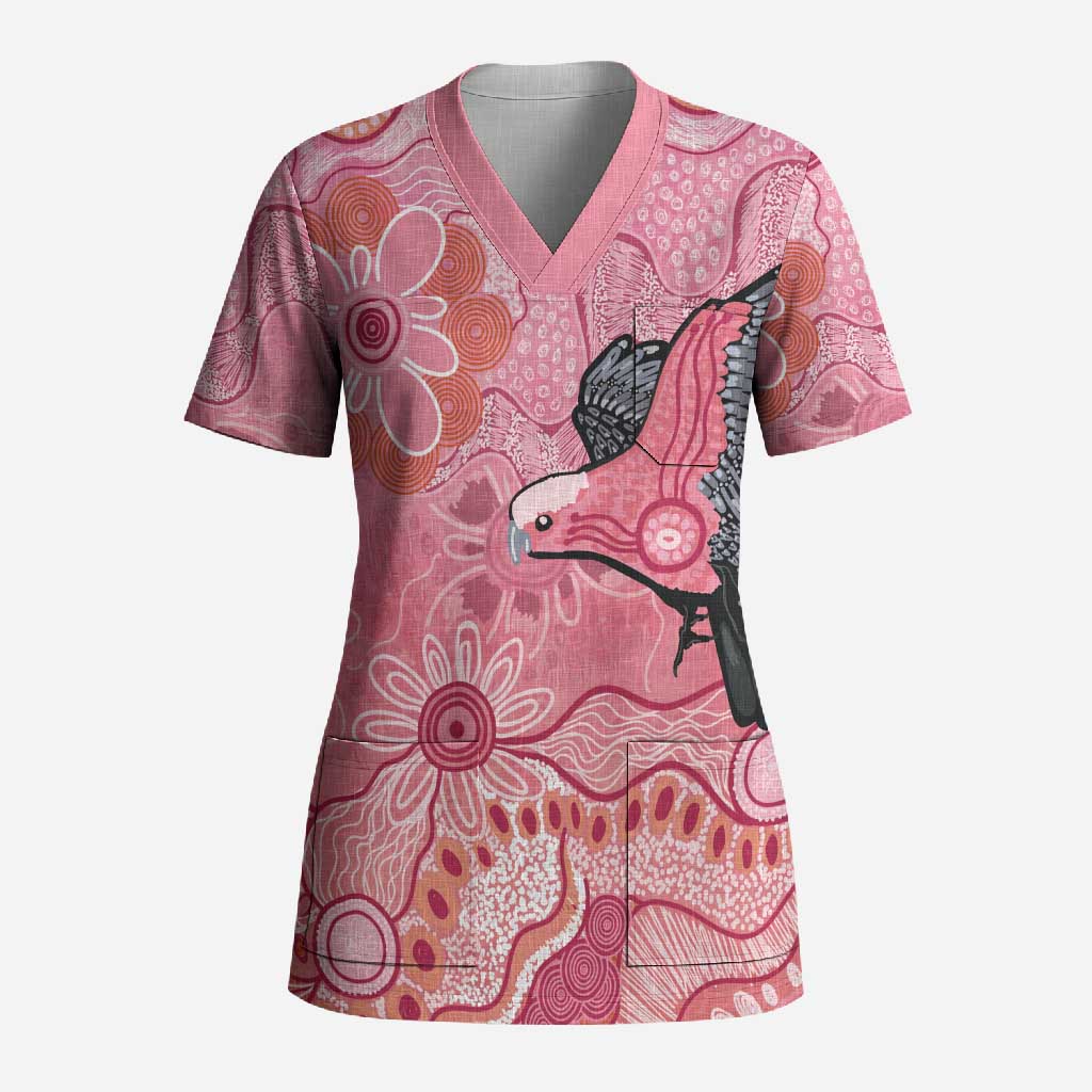 NAIDOC Week Aussie Indigenous Scrub Top Aboriginal Galah Bird Contemporary Art