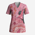 NAIDOC Week Aussie Indigenous Scrub Top Aboriginal Galah Bird Contemporary Art