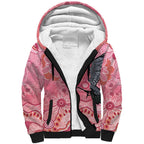 NAIDOC Week Aussie Indigenous Sherpa Hoodie Aboriginal Galah Bird Contemporary Art