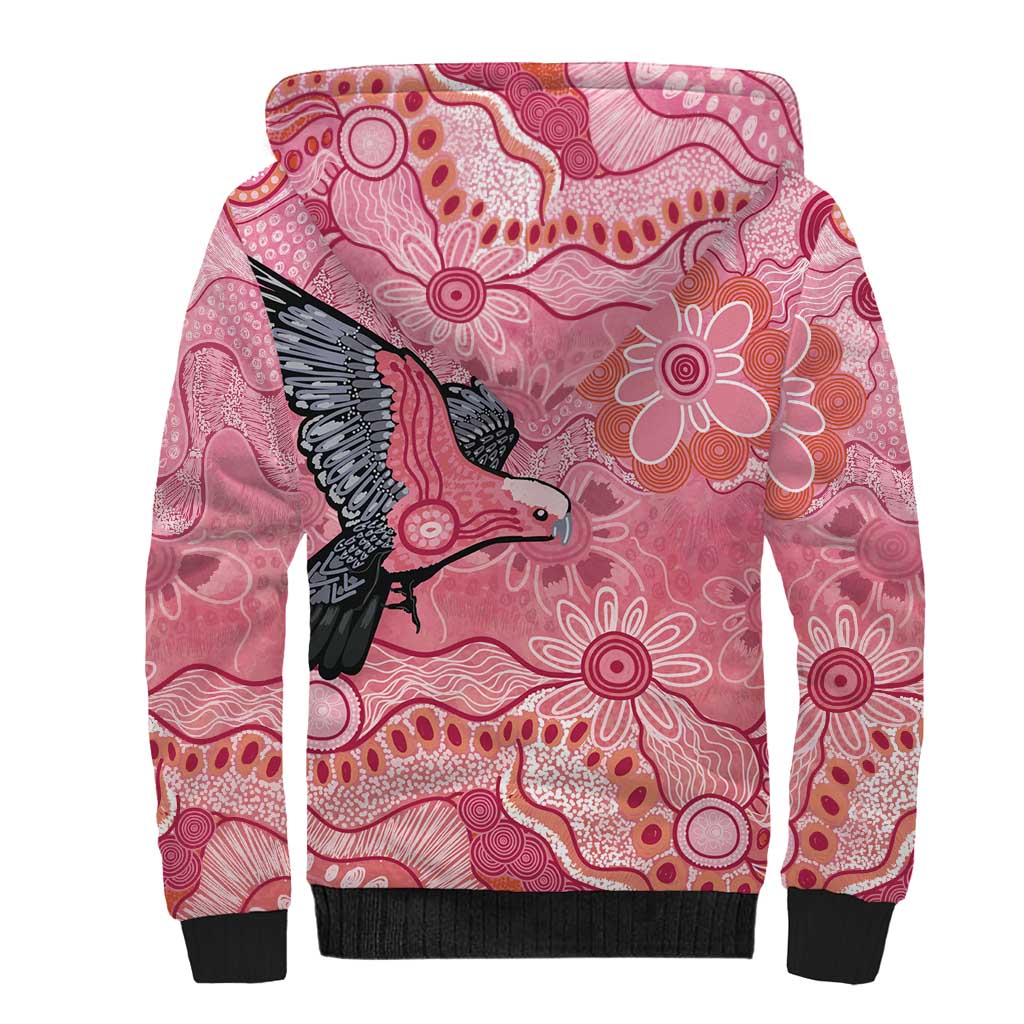 NAIDOC Week Aussie Indigenous Sherpa Hoodie Aboriginal Galah Bird Contemporary Art