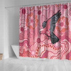 NAIDOC Week Aussie Indigenous Shower Curtain Aboriginal Galah Bird Contemporary Art