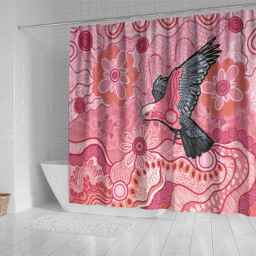NAIDOC Week Aussie Indigenous Shower Curtain Aboriginal Galah Bird Contemporary Art