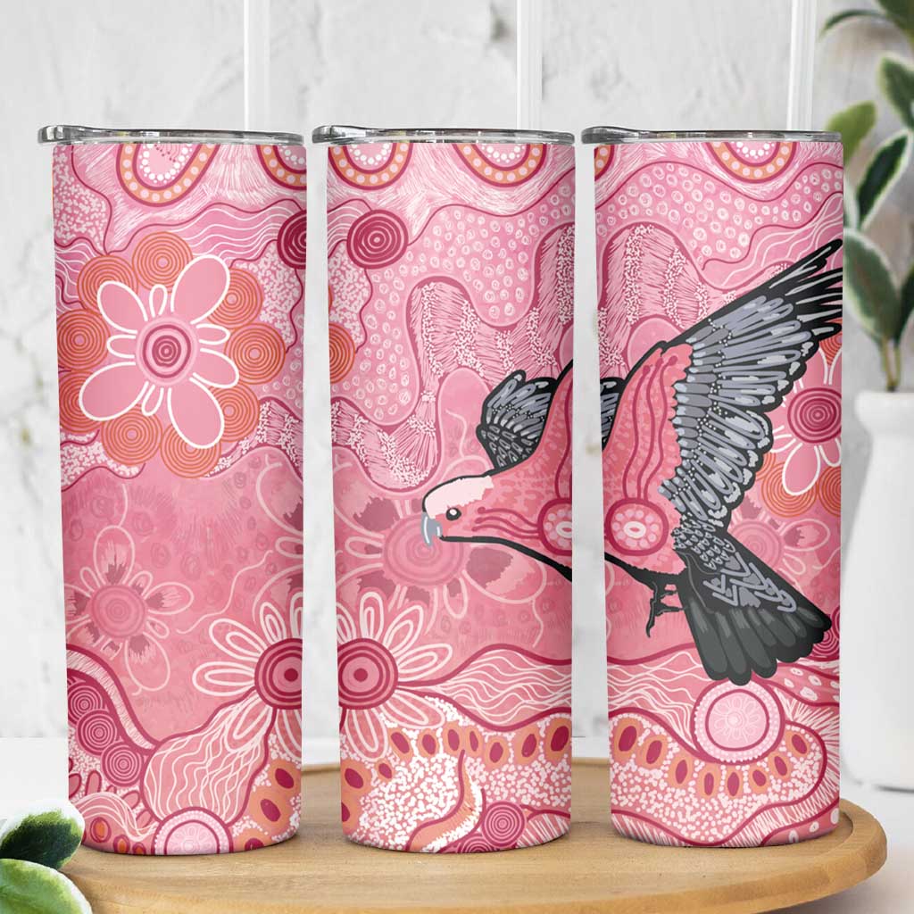 NAIDOC Week Aussie Indigenous Skinny Tumbler Aboriginal Galah Bird Contemporary Art