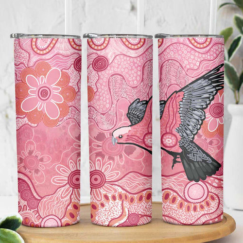 NAIDOC Week Aussie Indigenous Skinny Tumbler Aboriginal Galah Bird Contemporary Art