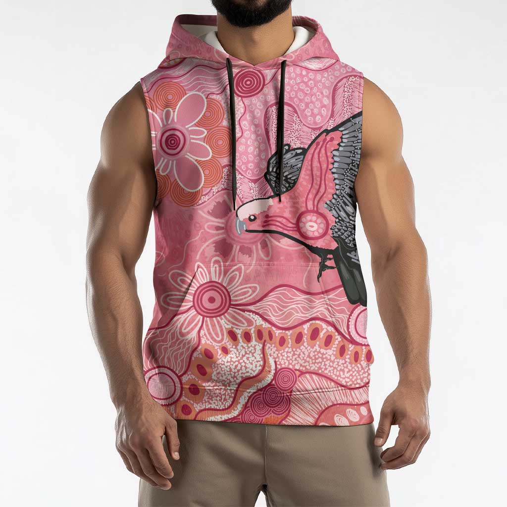 NAIDOC Week Aussie Indigenous Sleeveless Hoodie Aboriginal Galah Bird Contemporary Art