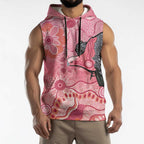 NAIDOC Week Aussie Indigenous Sleeveless Hoodie Aboriginal Galah Bird Contemporary Art