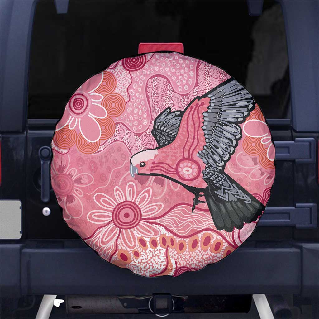NAIDOC Week Aussie Indigenous Spare Tire Cover Aboriginal Galah Bird Contemporary Art