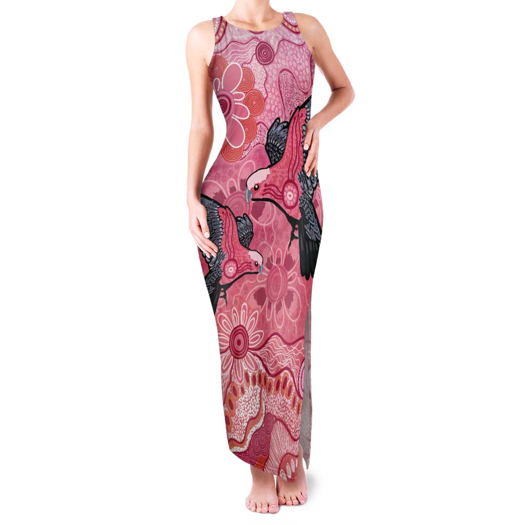 NAIDOC Week Aussie Indigenous Tank Maxi Dress Aboriginal Galah Bird Contemporary Art