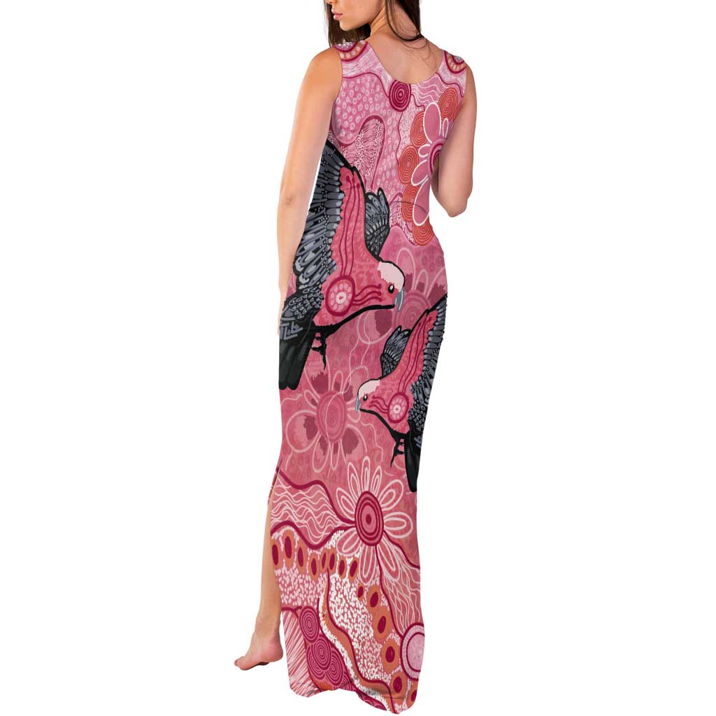NAIDOC Week Aussie Indigenous Tank Maxi Dress Aboriginal Galah Bird Contemporary Art