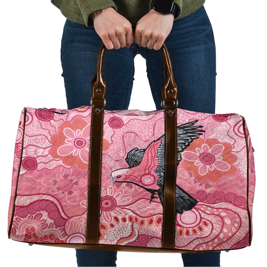 NAIDOC Week Aussie Indigenous Travel Bag Aboriginal Galah Bird Contemporary Art