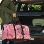 NAIDOC Week Aussie Indigenous Travel Bag Aboriginal Galah Bird Contemporary Art