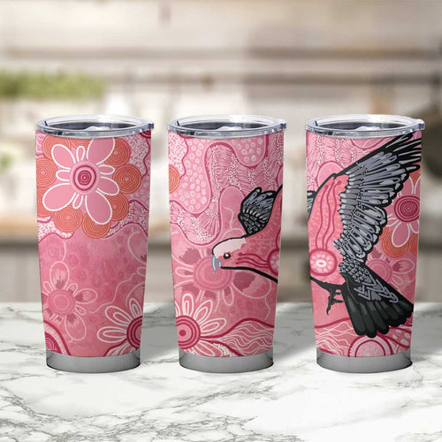 NAIDOC Week Aussie Indigenous Tumbler Cup Aboriginal Galah Bird Contemporary Art