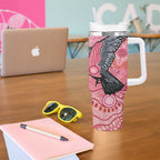 NAIDOC Week Aussie Indigenous Tumbler With Handle Aboriginal Galah Bird Contemporary Art