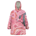 NAIDOC Week Aussie Indigenous Wearable Blanket Hoodie Aboriginal Galah Bird Contemporary Art