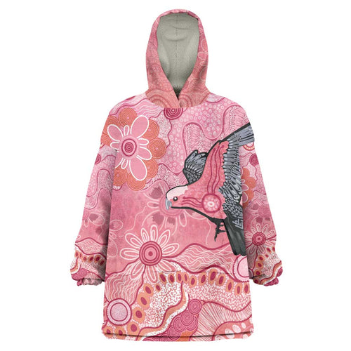 NAIDOC Week Aussie Indigenous Wearable Blanket Hoodie Aboriginal Galah Bird Contemporary Art