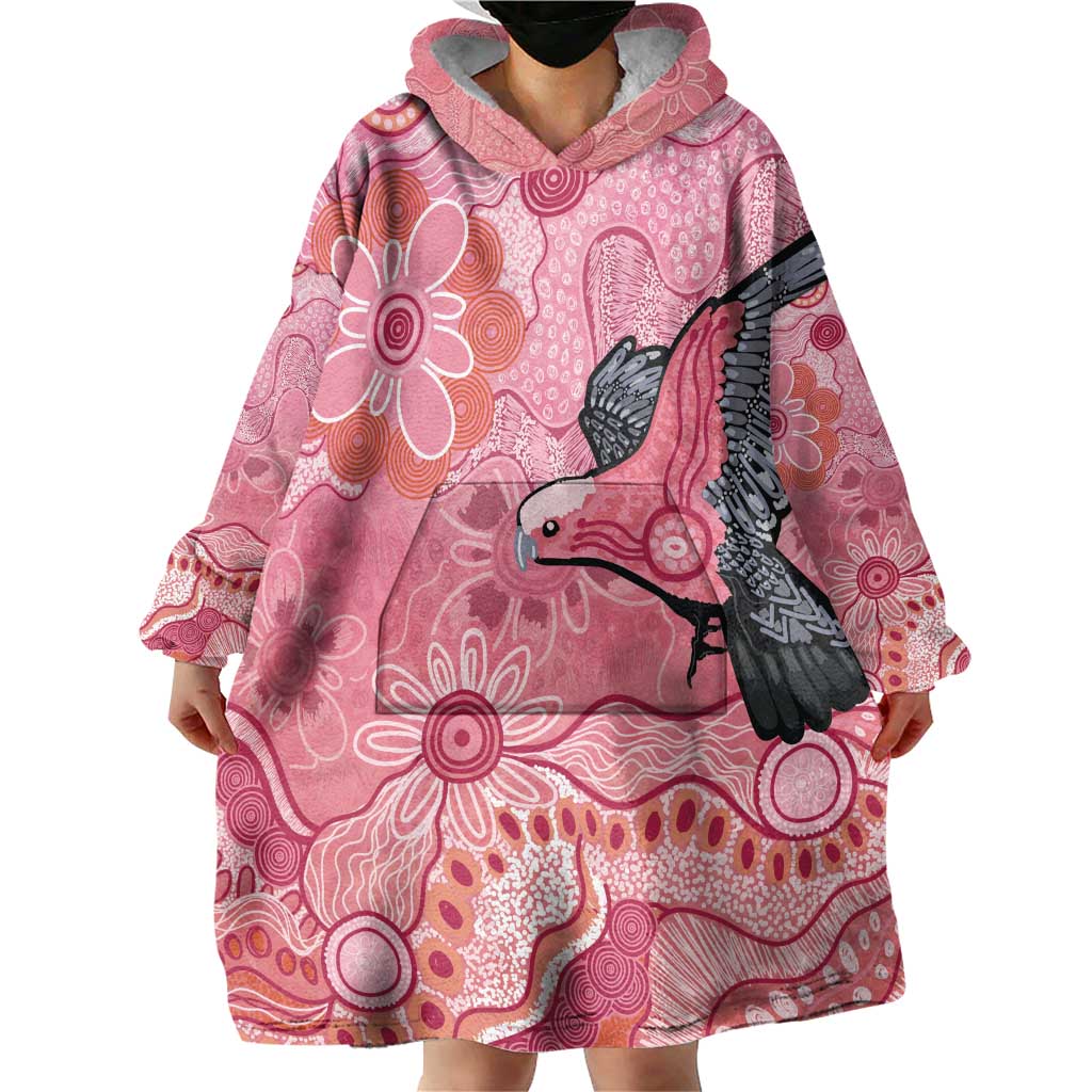 NAIDOC Week Aussie Indigenous Wearable Blanket Hoodie Aboriginal Galah Bird Contemporary Art