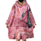 NAIDOC Week Aussie Indigenous Wearable Blanket Hoodie Aboriginal Galah Bird Contemporary Art