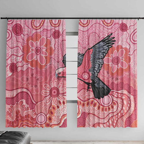 NAIDOC Week Aussie Indigenous Window Curtain Aboriginal Galah Bird Contemporary Art
