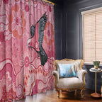 NAIDOC Week Aussie Indigenous Window Curtain Aboriginal Galah Bird Contemporary Art