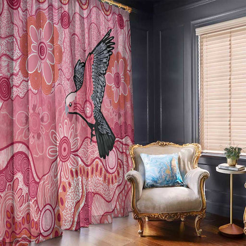 NAIDOC Week Aussie Indigenous Window Curtain Aboriginal Galah Bird Contemporary Art