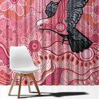 NAIDOC Week Aussie Indigenous Window Curtain Aboriginal Galah Bird Contemporary Art