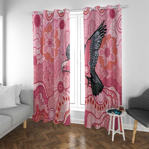 NAIDOC Week Aussie Indigenous Window Curtain Aboriginal Galah Bird Contemporary Art
