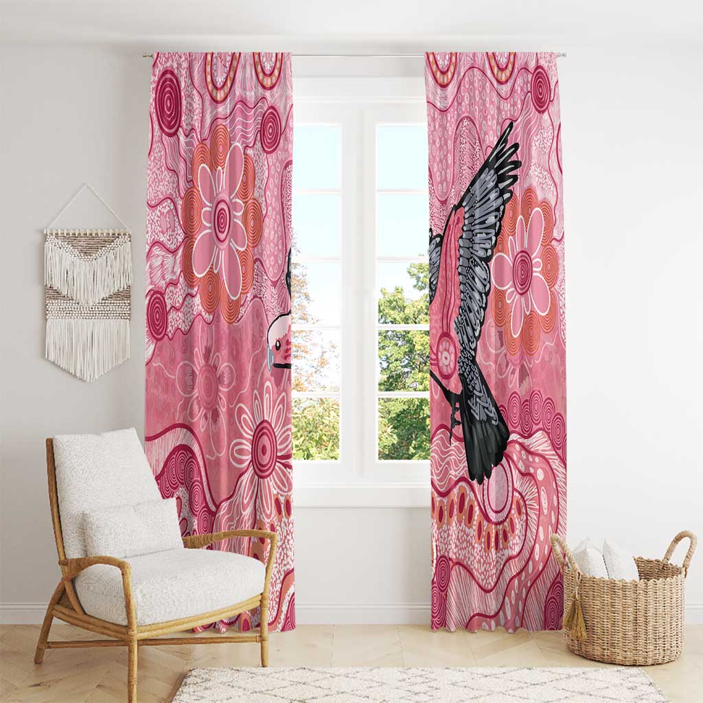 NAIDOC Week Aussie Indigenous Window Curtain Aboriginal Galah Bird Contemporary Art