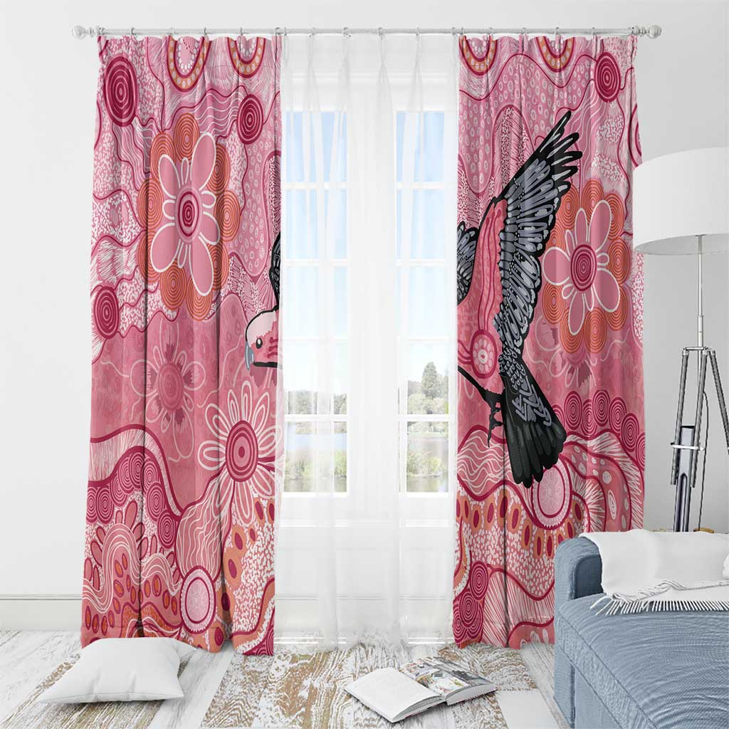 NAIDOC Week Aussie Indigenous Window Curtain Aboriginal Galah Bird Contemporary Art